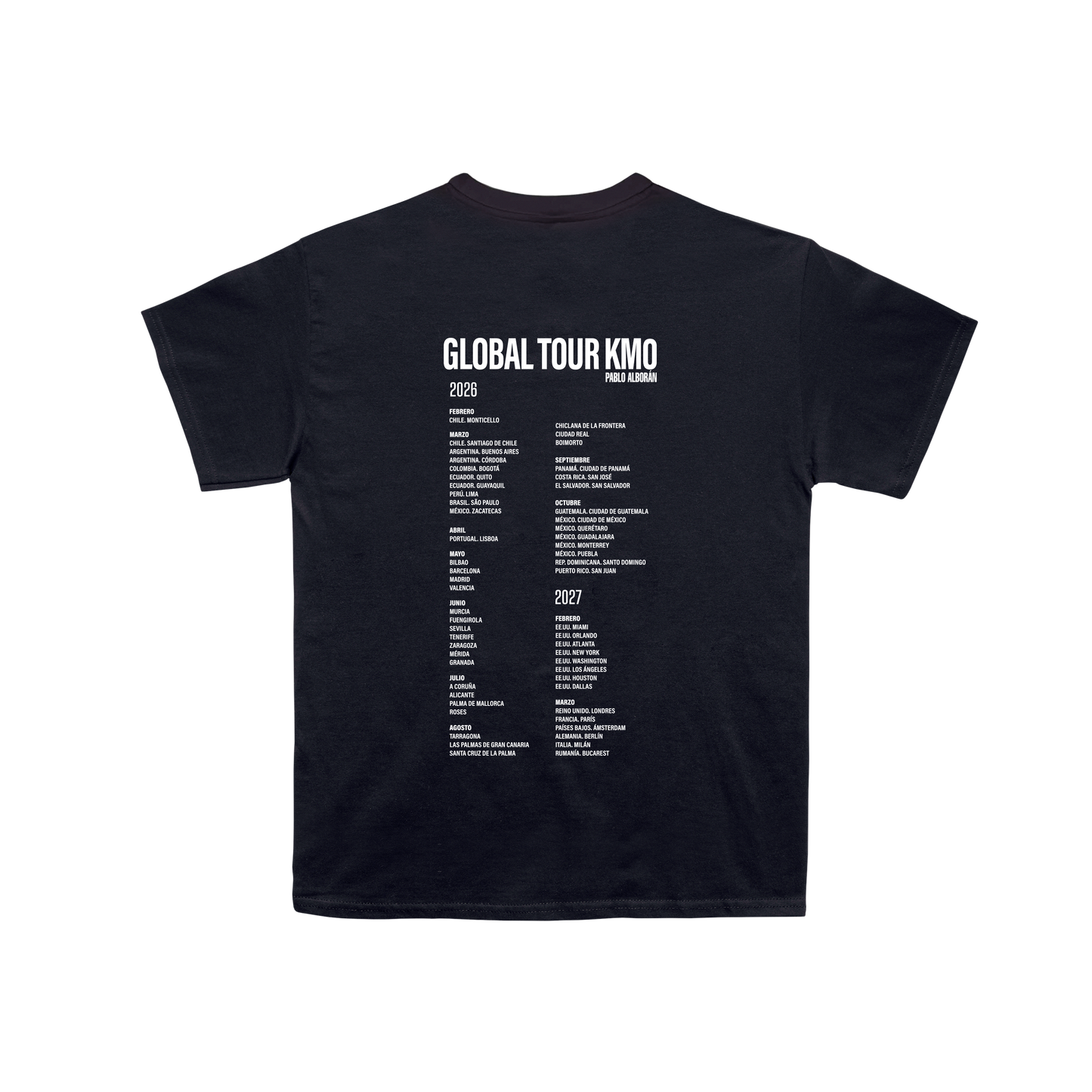 Camiseta Oficial Global Tour KM0